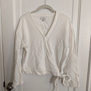 Madewell (Texture + Thread)  Long Sleeve Wrap Top